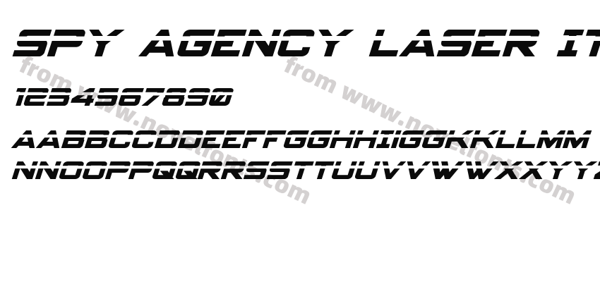Spy Agency Laser ItalicPreview