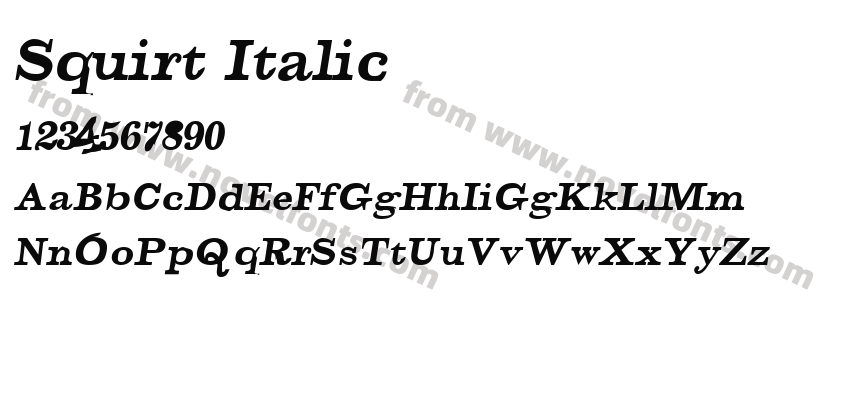 Squirt ItalicPreview