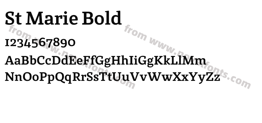 St Marie BoldPreview