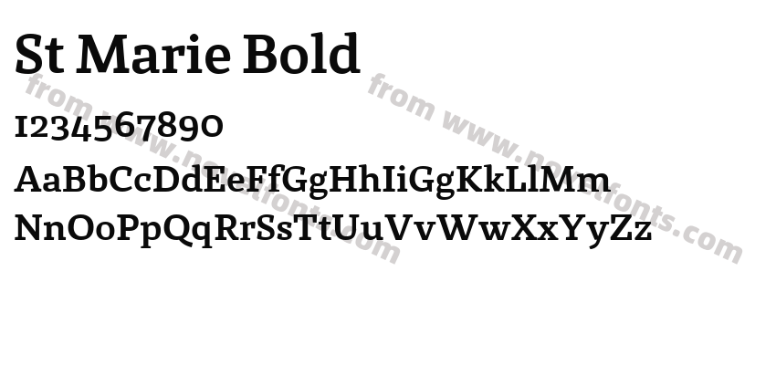 St Marie BoldPreview