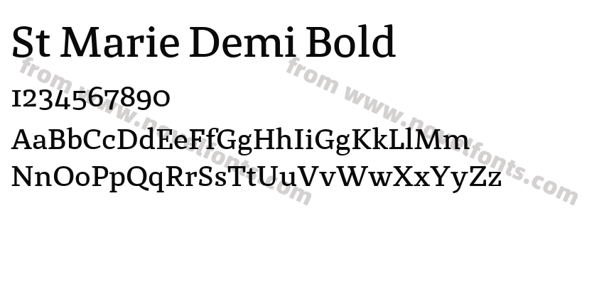 St Marie Demi BoldPreview