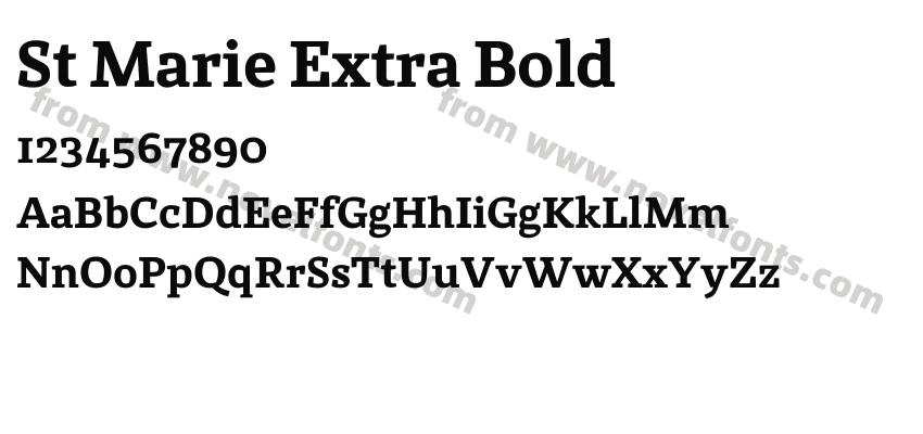 St Marie Extra BoldPreview