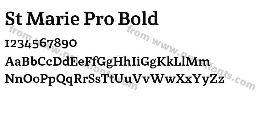 St Marie Pro BoldPreview