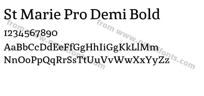St Marie Pro Demi BoldPreview