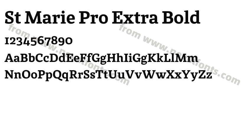 St Marie Pro Extra BoldPreview