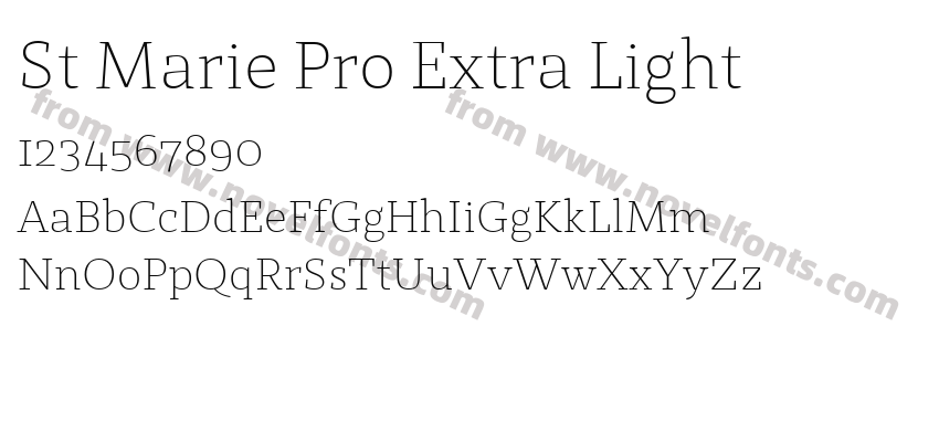 St Marie Pro Extra LightPreview