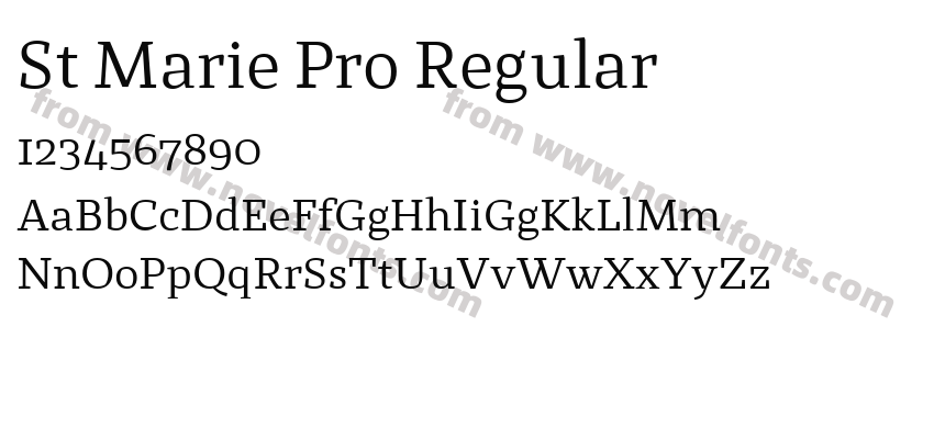 St Marie Pro RegularPreview