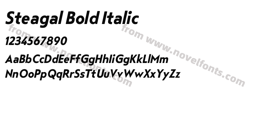 Steagal Bold ItalicPreview