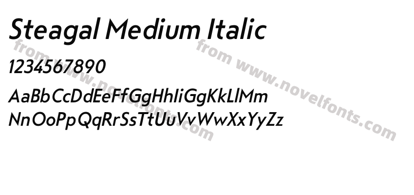 Steagal Medium ItalicPreview