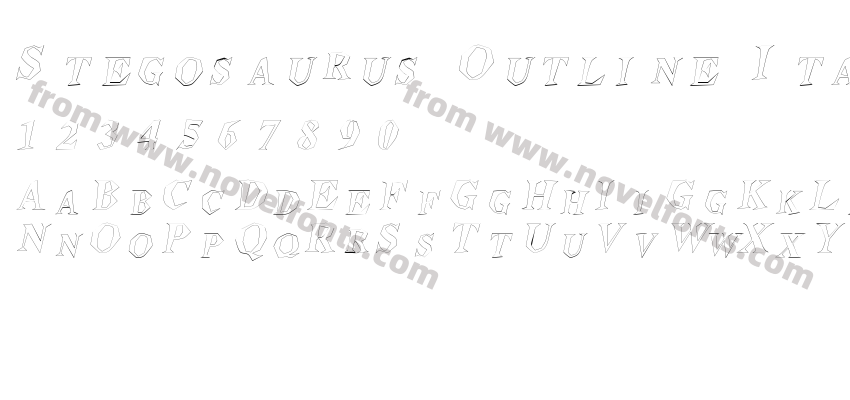 Stegosaurus Outline ItalicPreview