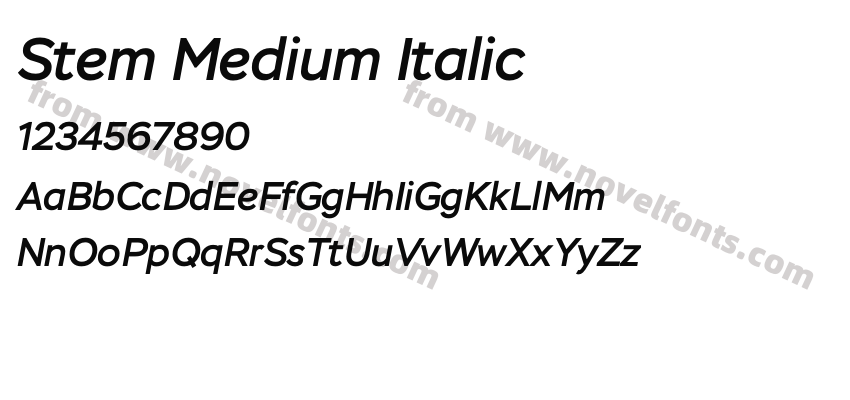 Stem Medium ItalicPreview