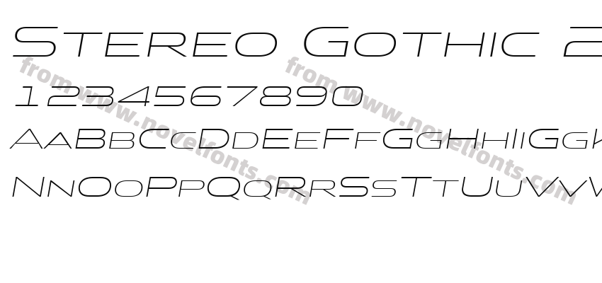 Stereo Gothic 200 ItalicPreview