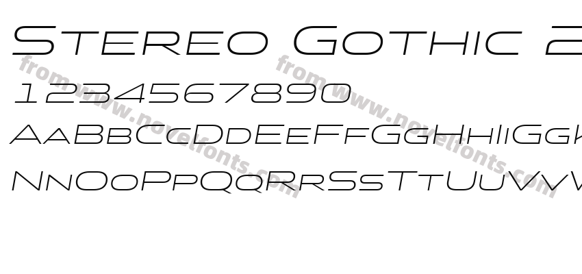 Stereo Gothic 250 ItalicPreview