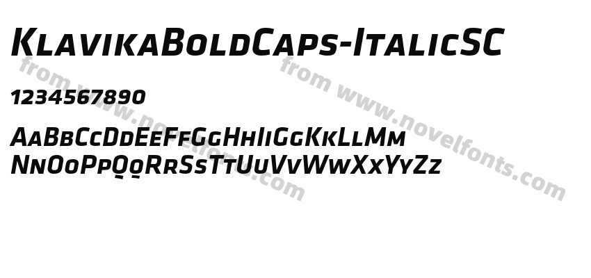 KlavikaBoldCaps-ItalicSCPreview