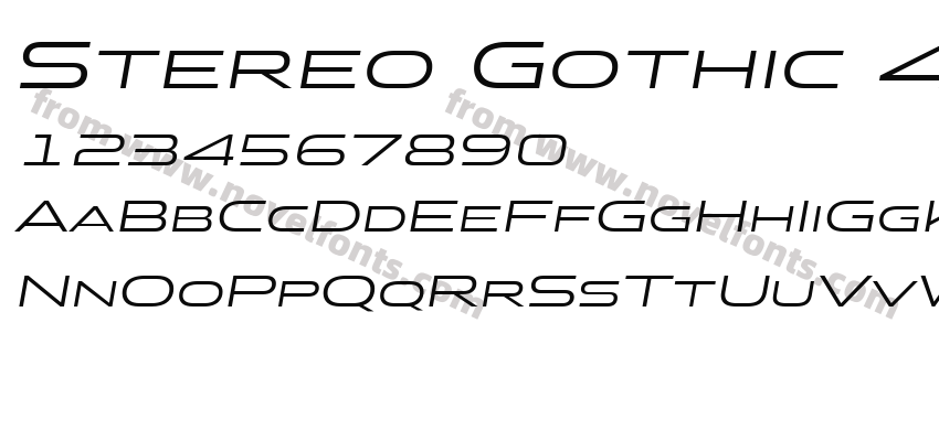 Stereo Gothic 400 ItalicPreview