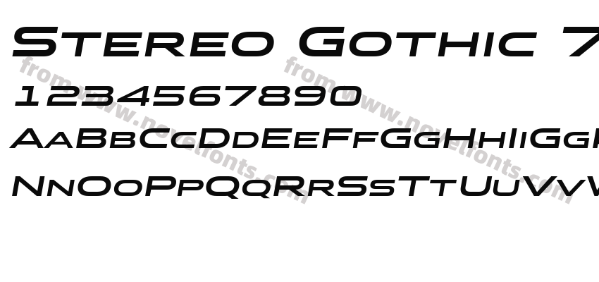 Stereo Gothic 750 ItalicPreview