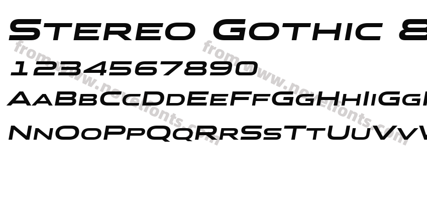Stereo Gothic 800 ItalicPreview