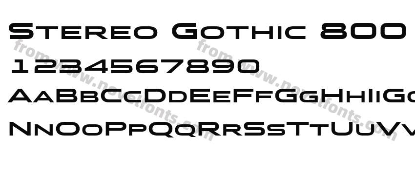 Stereo Gothic 800 Regular 2Preview