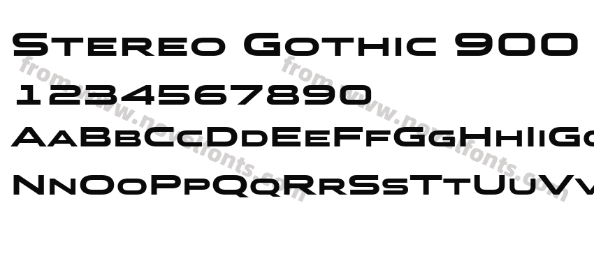 Stereo Gothic 900 Regular 2Preview