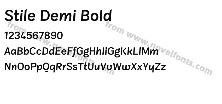 Stile Demi BoldPreview