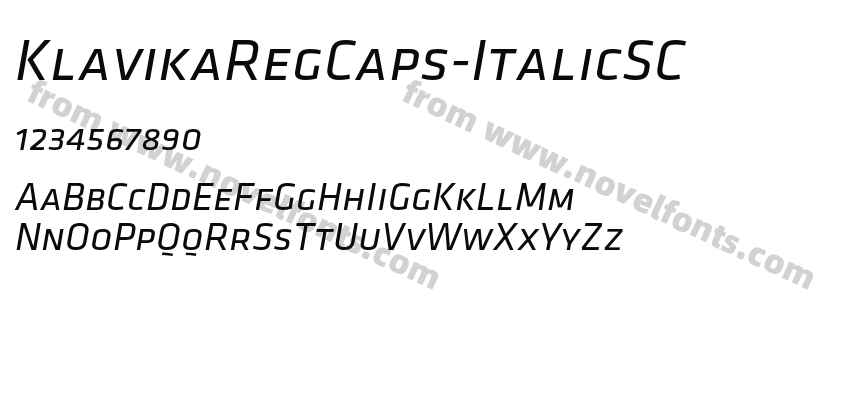 KlavikaRegCaps-ItalicSCPreview