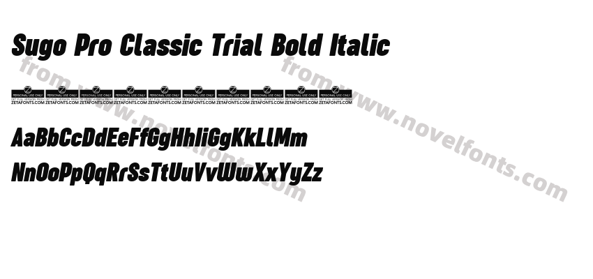 Sugo Pro Classic Trial Bold ItalicPreview