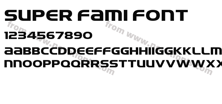 Super Fami FontPreview