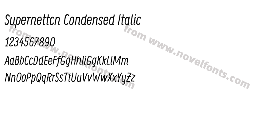 Supernettcn Condensed ItalicPreview