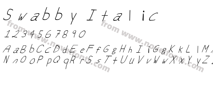 Swabby ItalicPreview