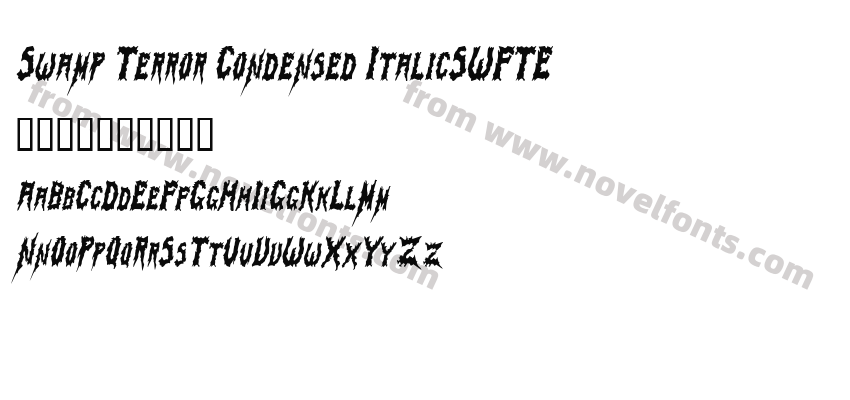Swamp Terror Condensed ItalicSWFTEPreview