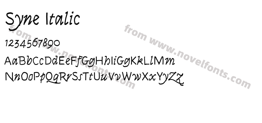 Syne ItalicPreview