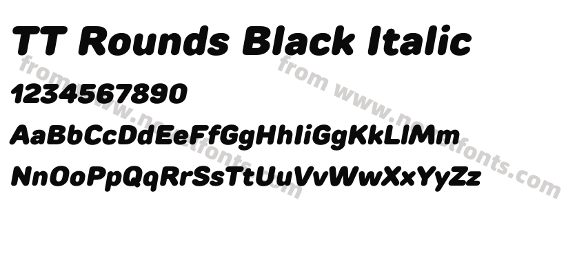 TT Rounds Black ItalicPreview