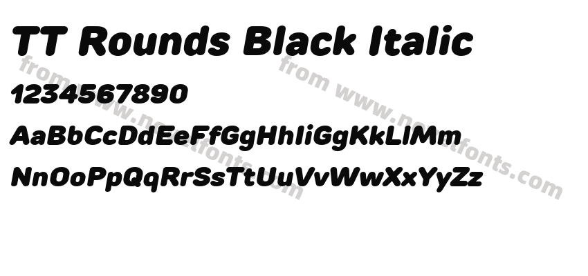 TT Rounds Black ItalicPreview