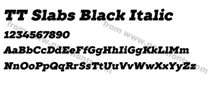 TT Slabs Black ItalicPreview