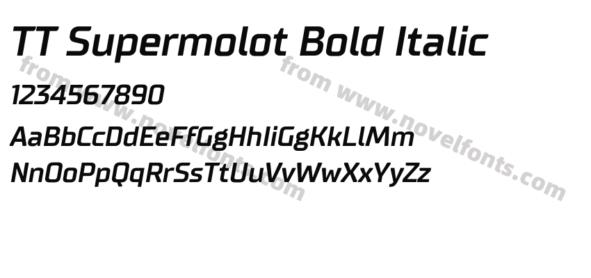 TT Supermolot Bold ItalicPreview