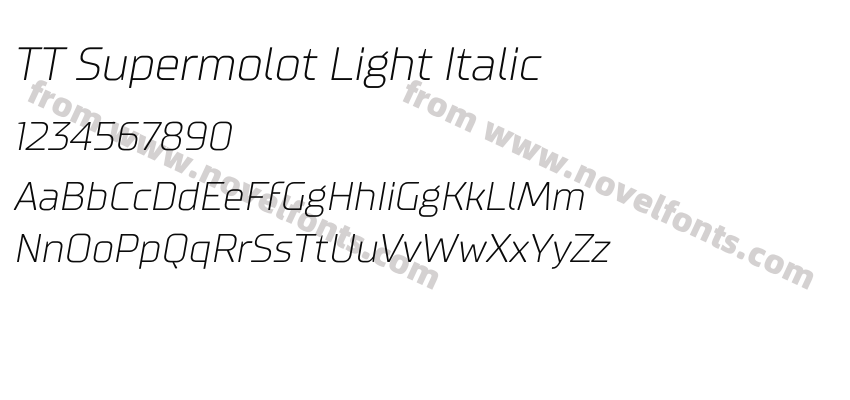 TT Supermolot Light ItalicPreview