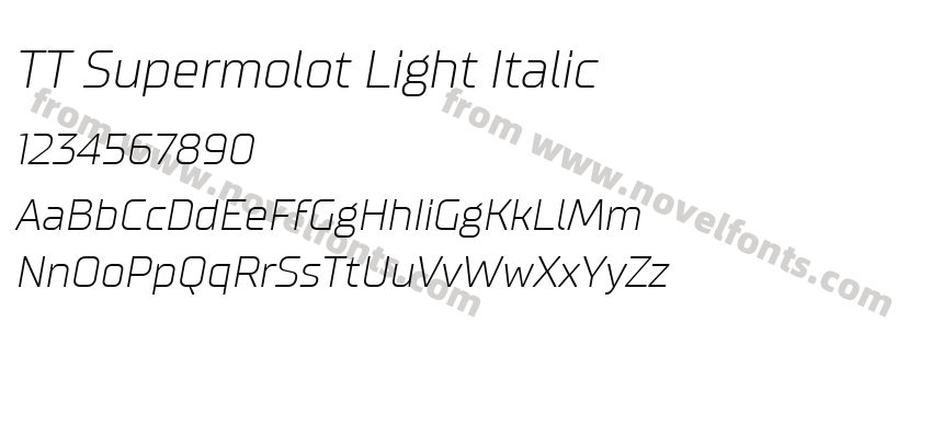 TT Supermolot Light ItalicPreview