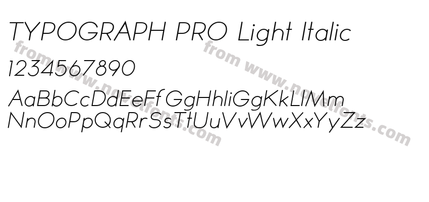 TYPOGRAPH PRO Light ItalicPreview
