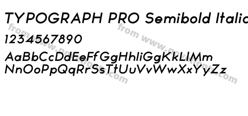 TYPOGRAPH PRO Semibold ItalicPreview