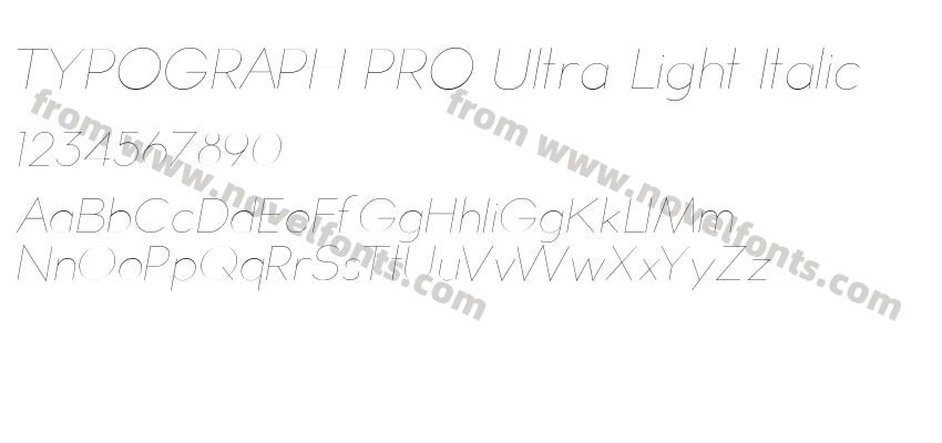 TYPOGRAPH PRO Ultra Light ItalicPreview