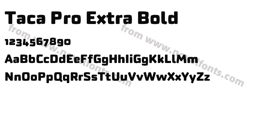 Taca Pro Extra BoldPreview