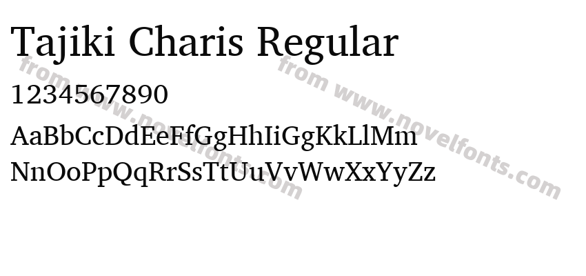 Tajiki Charis RegularPreview