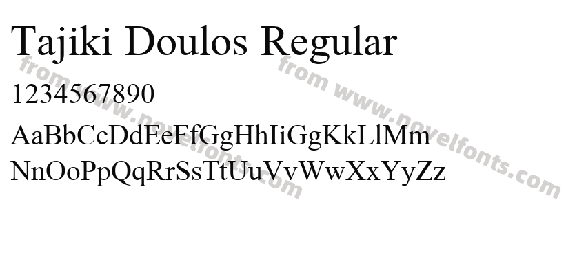 Tajiki Doulos RegularPreview