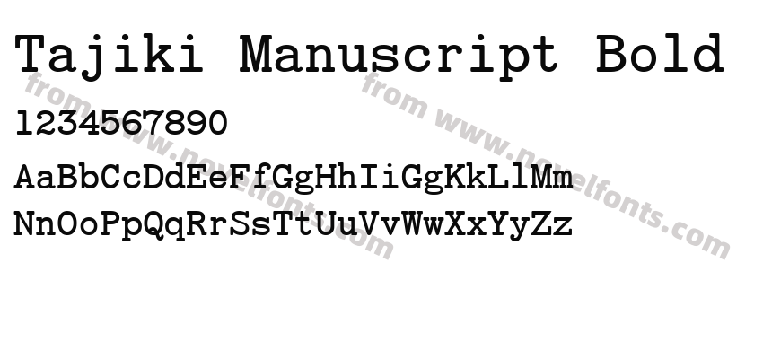 Tajiki Manuscript BoldPreview