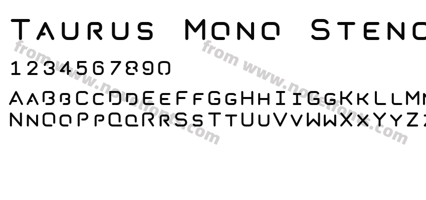 Taurus Mono Stencil BoldPreview