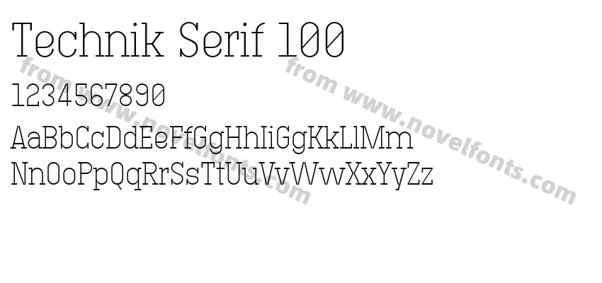 Technik Serif 100Preview