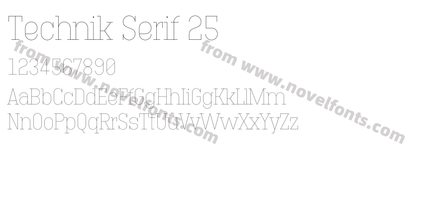 Technik Serif 25Preview