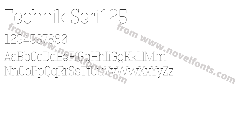 Technik Serif 25Preview