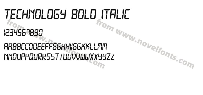 Technology Bold ItalicPreview