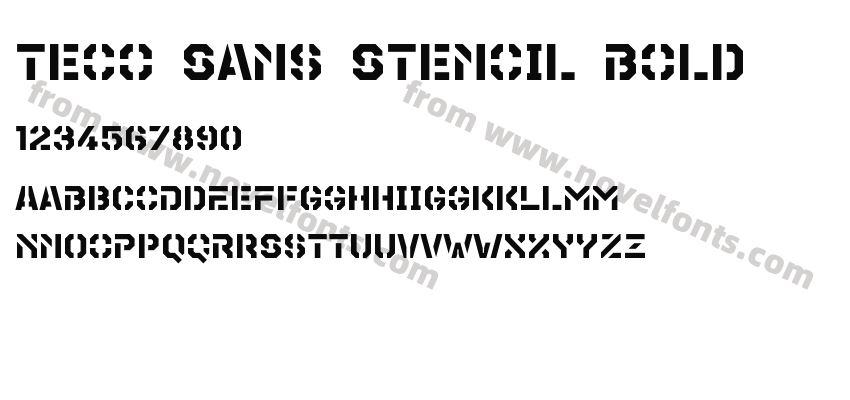 Teco Sans Stencil BoldPreview